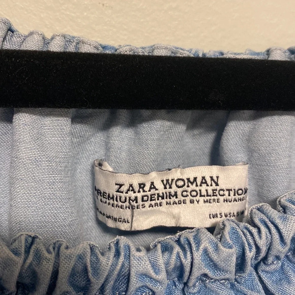 ZARA | Off shoulder Denim dress •Size small - Picture 3 of 4